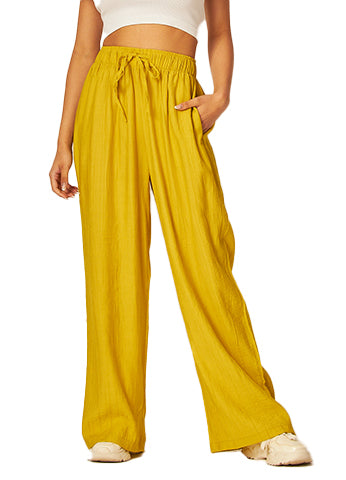 CRINKLED DRAWSTRING WIDE LEG PANTS(SARA01) <Bundle>