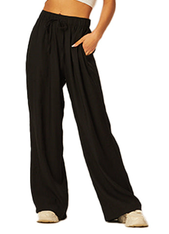 CRINKLED DRAWSTRING WIDE LEG PANTS(SARA01) <Bundle>