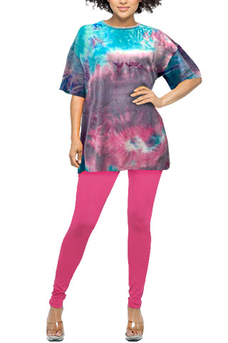 (TB6890) TIE DYE BOXY T SHIRTS DRESS(TB6889) <Bundle>