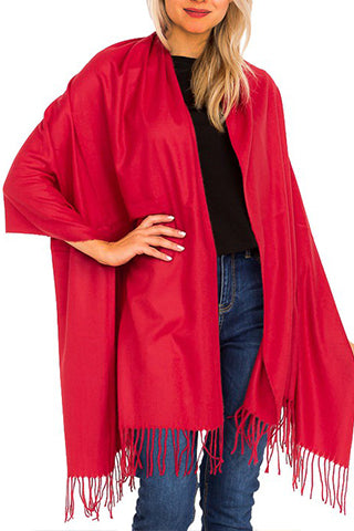 SOLID FRINGED SCARF(DWAM-1001) <Bundle>