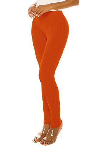 SEAMLESS RIB LEGGINGS(DWL5001) <Bundle>