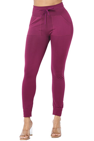 FLEECE SEAMLESS JOGGER LEGGINGS WITH POCKET-REG(DWL6001R) <Bundle>