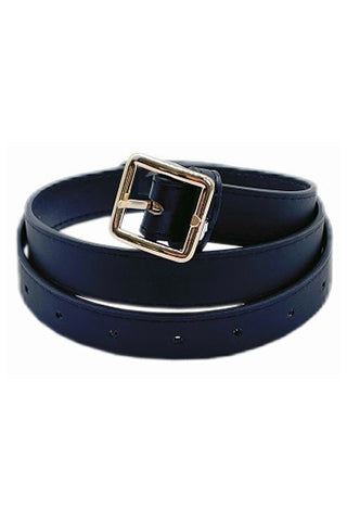 PU GOLD SQUARE BUCKLE BELT L 43" x W 0.9"(MA0158) <Bundle>