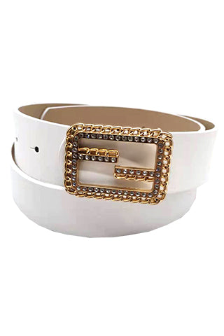 PU GOLD CLEAR STONE BLET 34.5"*1.4"W(MA0207) <Bundle>