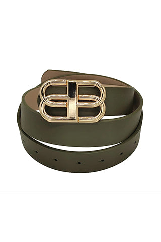 PU METAL BUCKLE BELT L 43" x W 0.7" (MA0272) <Bundle>