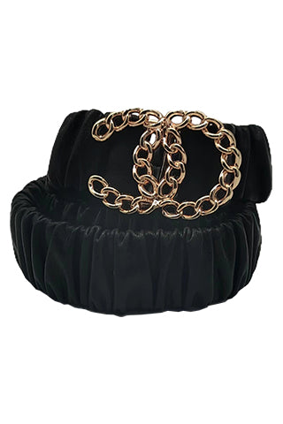 PU SCRUNCH STRETCH BELT  W 1.25"(MA0289) <Bundle>