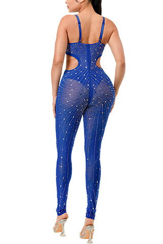 SLIMMING AND WAIST REVEALING RHINESTONE JUMPSUIT(MMJ1012) <Bundle>