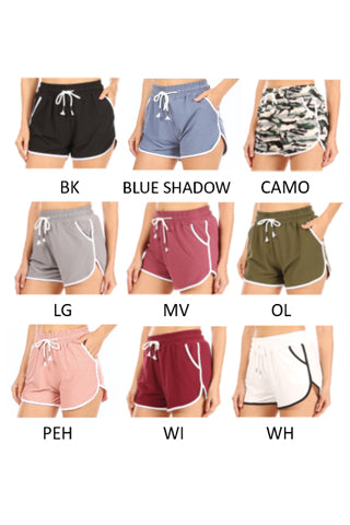 CONTRAST BINDING DOLPHIN SHORTS(P3604) <Bundle>