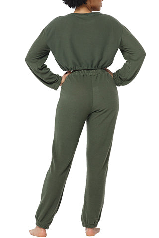PATCH TIED CROP & JOGGER SET(ST1326) <Bundle>