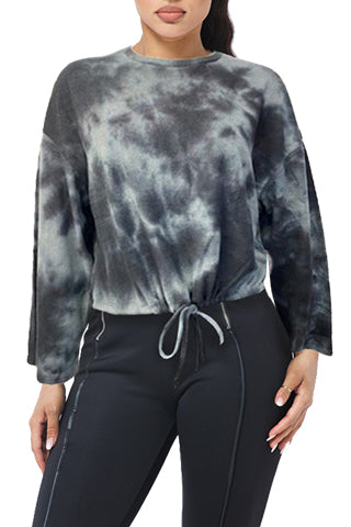 WIDE SLEEVE FRONT TIE TOP(TB7051) <Bundle>